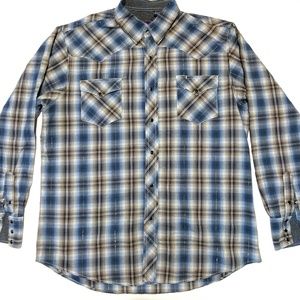 Roper Mens XL Long Sleeve Black Snap Western Shirt